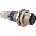 Product Image of Photoelectric Sensor, Retroreflective, 2.36 Inch Range, 12 to 24 VDC, Dark Operate, PNP NO, M12 Connector, Nickel Plated Brass, XUB1BPANM12