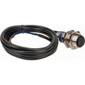 Product Image of Photoelectric Sensor, Retroreflective, 4m Range, 12 to 24 VDC, Dark Operate, PNP NC, 2m Cable, Nickel Plated Brass, XUB1BPBNL2