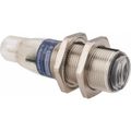 Product Image of Photoelectric Sensor, Diffused, 0.1m Range, 12 to 24 VDC, Dark Operate, NPN NO, M12 Connector, Nickel Plated Brass, XUB4BNANM12