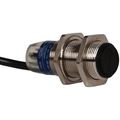 Product Image of Photoelectric Sensor, Diffused, 0.1m Range, 12 to 24 VDC, Dark Operate, NPN NC, 2m Cable, Nickel Plated Brass, XUB4BNBNL2
