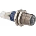 Product Image of Photoelectric Sensor, Diffused, 0.1m Range, 12 to 24 VDC, Dark Operate, NPN NC, M12 Connector, Nickel Plated Brass, XUB4BNBNM12
