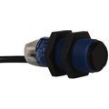 Product Image of Photoelectric Sensor, Diffused, 0.6m Range, 12 to 24 VDC, Light Operate, NPN NC, 2m Cable, PBT, XUB5ANBNL2