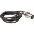 Product Image of Photoelectric Sensor, Diffused, 0.6m Range, 12 to 24 VDC, Dark Operate, NPN NO, 2m Cable, Nickel Plated Brass, XUB5BNANL2