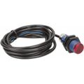Product Image of Photoelectric Sensor, Polarized Retroreflective, 2m Range, 12 to 24 VDC, Light Operate, NPN NC, 2m Cable, PBT, XUB9ANBNL2