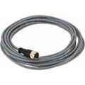 Product Image of Sensor Cordset, M12 4-Pin Female Straight, PVC Jacket, 5m Cable, 3 Amp, 250 VAC, IP67, XZCPV1141L5