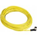Product Image of Sensor Cordset, 3-Pin UNF Elbowed, PVC Jacket, 10m Cable, 4 Amp, 250 VAC, IP65/IP67, XZCPV1965L10