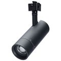 Product Image of 15W LED Track Head, J-Style, 20-Degree to 50-Degree Adjustable Beam Spread, CCT Selectable, Matte Black Finish