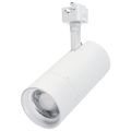 Product Image of 30W LED Track Head, J-Style, 20-Degree to 50-Degree Adjustable Beam Spread, CCT Selectable, Matte White Finish