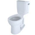 Product Image of Entrada Two-Piece Round 1.28 GPF Universal Height Toilet with Right-Hand Trip Lever, Cotton White - CST243EFR#01