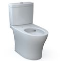 Product Image of Aquia IV Two-Piece Elongated Dual Flush 1.28 and 0.9 GPF Skirted Toilet with CEFIONTECT, Cotton White - CST446CEMGN#01
