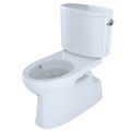 Product Image of Vespin II Two-Piece Elongated 1.28 GPF Universal Height Skirted Toilet with CEFIONTECT and Right-Hand Trip Lever, Cotton White - CST474CEFRG#01