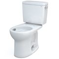 Product Image of Drake Two-Piece Round 1.28 GPF Universal Height TORNADO FLUSH Toilet with CEFIONTECT, Cotton White - CST775CEFRG#01