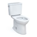 Product Image of Drake Two-Piece Elongated 1.6 GPF Universal Height TORNADO FLUSH Toilet with CEFIONTECT, Cotton White - CST776CSFG#01