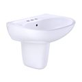 Product Image of LHT241.4G#01 Supreme Oval Wall-Mount Bathroom Sink w/ CEFIONTECT and Shroud for 4" Center Faucets (Cotton White)