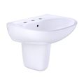 Product Image of LHT241.8G#01 Supreme Oval Wall-Mount Bathroom Sink w/ CEFIONTECT and Shroud for 8" Center Faucets (Cotton White)