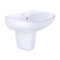 Product Image of LHT241G#01 Supreme Oval Wall-Mount Bathroom Sink w/ CEFIONTECT and Shroud for Single Hole Faucets (Cotton White)