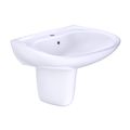 Product Image of LHT242G#01 Prominence Oval Wall-Mount Bathroom Sink w/ CEFIONTECT and Shroud for Single Hole Faucets (Cotton White)