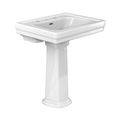 Product Image of LPT530.8N#01 Promenade 27-1/2" x 22-1/4" Rectangular Pedestal Bathroom Sink for 8" Center Faucets (Cotton White)