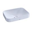 Product Image of LT425G#01 Arvina Rectangular 20" Vessel Bathroom Sink w/ CEFIONTECT (Cotton White)