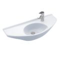 Product Image of LT650G#01 Oval Wall-Mount Bathroom Sink w/ CEFIONTECT (Cotton White)