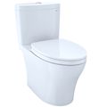 Product Image of Aquia IV Two-Piece Elongated Dual Flush 1.28 and 0.9 GPF Universal Height Toilet with CEFIONTECT, WASHLET+ Ready, Cotton White - MS446124CEMFGN#01