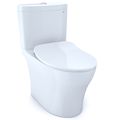 Product Image of Aquia IV Two-Piece Elongated Dual Flush 1.28 and 0.9 GPF Toilet with CEFIONTECT and SoftClose Seat, WASHLET+ Ready, Cotton White - MS446234CEMFGN#01