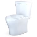 Product Image of Aquia IV Arc Two-Piece Elongated Dual Flush 1.28 and 0.9 GPF Universal Height Toilet with CEFIONTECT, WASHLET+ Ready, Cotton White - MS448124CEMFGN#01