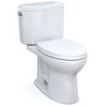 Product Image of Drake II Two-Piece Elongated 1.28 GPF Universal Height Toilet with CEFIONTECT and SS124 SoftClose Seat, WASHLET+ Ready, Cotton White - MS454124CEFG#01