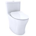 Product Image of Aquia IV One-Piece Elongated Dual Flush 1.28 and 0.9 GPF Universal Height, WASHLET+ Ready Toilet with CEFIONTECT, Cotton White- MS646234CEMFGN#01