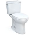 Product Image of Drake Two-Piece Elongated 1.28 GPF Universal Height TORNADO FLUSH Toilet with 10 Inch Rough-In, CEFIONTECT, and SoftClose Seat, WASHLET+ Ready, Cotton White - MS776124CEFG.10#01