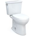 Product Image of Drake Transitional Two-Piece Elongated 1.28 GPF Universal Height TORNADO FLUSH Toilet with CEFIONTECT and SoftClose Seat, WASHLET+ Ready, Cotton White - MS786124CEFG#01