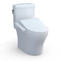 Product Image of WASHLET+ Aquia IV Cube Two-Piece Elongated Dual Flush 1.28 and 0.9 GPF Toilet with C2 Bidet Seat, Cotton White - MW4363074CEMFGN#01