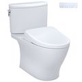 Product Image of WASHLET+ Nexus Two-Piece Elongated 1.28 GPF Toilet with S7A Contemporary Bidet Seat, Cotton White - MW4424736CEFG#01
