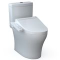 Product Image of TOTOWASHLET+ Aquia IV Two-Piece Elongated Dual Flush 1.28 and 0.9 GPF Toilet and WASHLET C2 Bidet Seat, Cotton White - MW4463074CEMGN#01