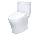 Product Image of WASHLET+ Aquia IV Two-Piece Elongated Dual Flush 1.28 and 0.9 GPF Toilet and with Auto Flush S7A Contemporary Bidet Seat, Cotton White - MW4464736CEMGNA#01