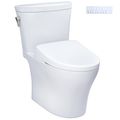 Product Image of WASHLET+ Aquia IV Arc Two-Piece Elongated Dual Flush 1.28 and 0.9 GPF Toilet with S7 Contemporary Bidet Seat, Cotton White - MW4484726CEMFGN#01