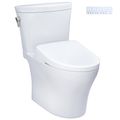 Product Image of WASHLET+ Aquia IV Arc Two-Piece Elongated Dual Flush 1.28 and 0.9 GPF Toilet with Auto Flush S7 Contemporary Bidet Seat, Cotton White - MW4484726CEMFGNA#01