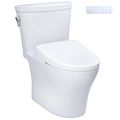 Product Image of WASHLET+ Aquia IV Arc Two-Piece Elongated Dual Flush 1.28 and 0.9 GPF Toilet with Auto Flush S7A Contemporary Bidet Seat, Cotton White - MW4484736CEMFGNA#01