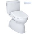 Product Image of WASHLET+ Vespin II 1G Two-Piece Elongated 1.0 GPF Toilet and WASHLET+ S7A Contemporary Bidet Seat, Cotton White - MW4744736CUFG#01
