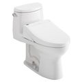 Product Image of WASHLET+ UltraMax II One-Piece Elongated 1.28 GPF Toilet and WASHLET+ C5 Bidet Seat, Cotton White - MW6043084CEFG#01
