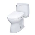 Product Image of WASHLET+ UltraMax II One-Piece Elongated 1.28 GPF Toilet with Auto Flush WASHLET+ S7 Contemporary Bidet Seat, Cotton White - MW6044726CEFGA#01