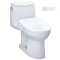 Product Image of WASHLET+ UltraMax II One-Piece Elongated 1.28 GPF Toilet and WASHLET+ S7A Contemporary Bidet Seat, Cotton White - MW6044736CEFG#01