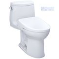 Product Image of WASHLET+ UltraMax II One-Piece Elongated 1.28 GPF Toilet with Auto Flush WASHLET+ S7A Contemporary Bidet Seat, Cotton White - MW6044736CEFGA#01