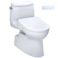 Product Image of WASHLET+ Carlyle II 1G One-Piece Elongated 1.0 GPF Toilet with Auto Flush WASHLET+ S7A Contemporary Bidet Seat, Cotton White - MW6144736CUFGA#01