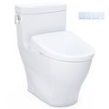 Product Image of WASHLET+ Legato One-Piece Elongated 1.28 GPF Toilet and Contemporary WASHLET S7A Contemporary Bidet Seat, Cotton White - MW6244736CEFG#01
