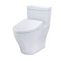 Product Image of WASHLET+ Aimes One-Piece Elongated 1.28 GPF Toilet and Contemporary WASHLET S7A Contemporary Bidet Seat, Cotton White - MW6264736CEFG#01