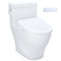 Product Image of WASHLET+ Aimes One-Piece Elongated 1.28 GPF Toilet with Auto Flush S7A Contemporary Bidet Seat, Cotton White - MW6264736CEFGA#01