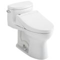 Product Image of WASHLET+ Supreme II One-Piece Elongated 1.28 GPF Toilet and WASHLET+ C5 Bidet Seat, Cotton White - MW6343084CEFG#01