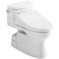 Product Image of WASHLET+ Carolina II One-Piece Elongated 1.28 GPF Toilet and WASHLET+ C5 Bidet Seat, Cotton White - MW6443084CEFG#01