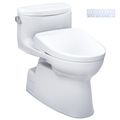 Product Image of WASHLET+ Carolina II One-Piece Elongated 1.28 GPF Toilet and WASHLET+ S7 Contemporary Bidet Seat, Cotton White - MW6444726CEFG#01